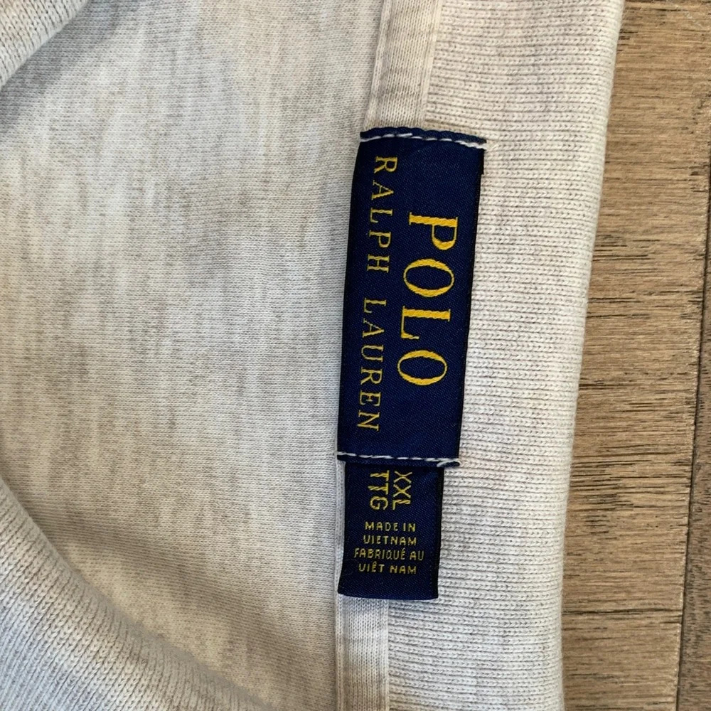 Polo by Ralph Lauren Men’s Light Heather Gray Polo with Navy Pony Size XXL - Picture 3 of 12